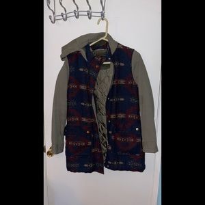 Dark Green Jacket with Hood